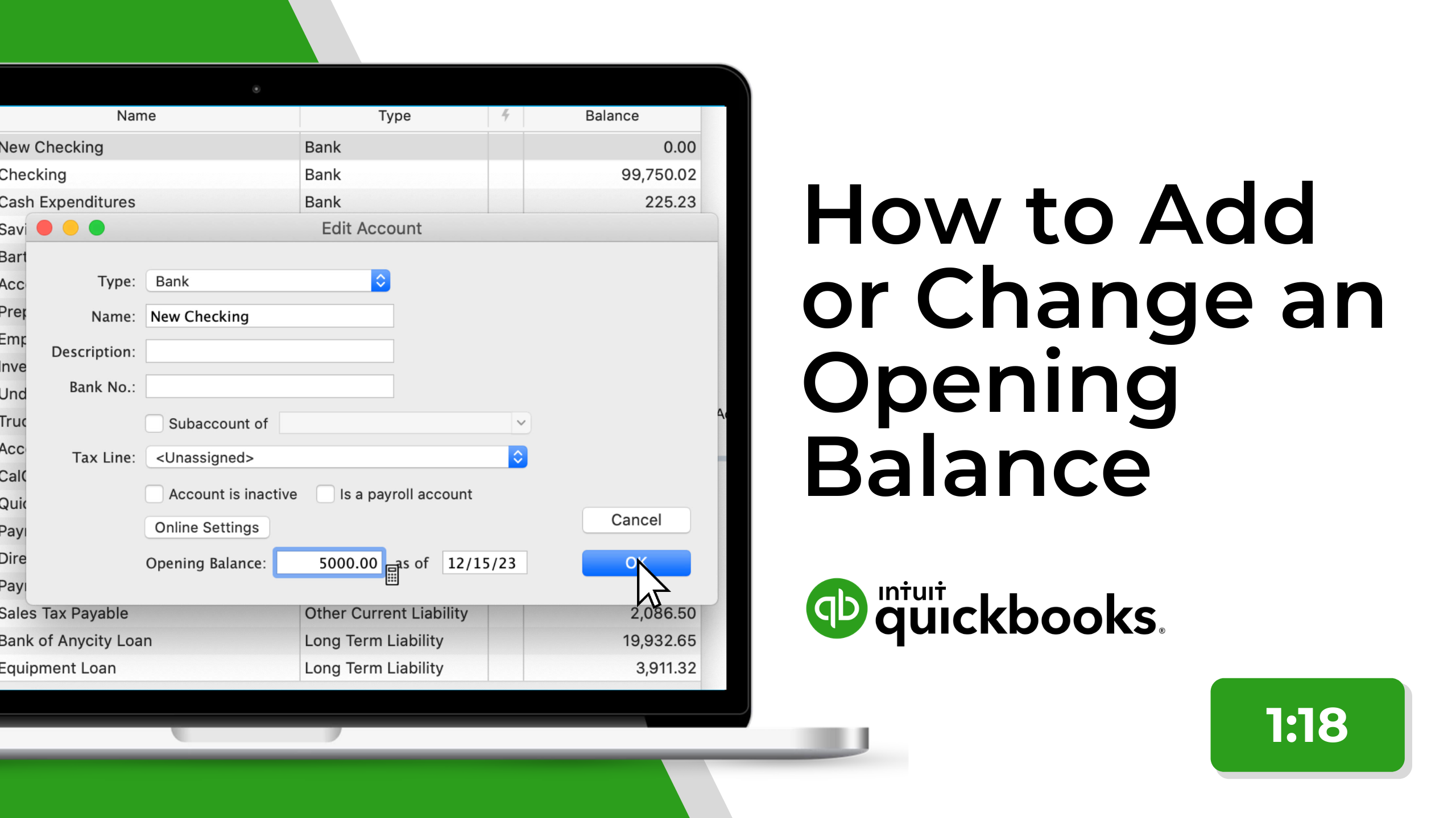 add a bank account to quickbooks for mac 2016