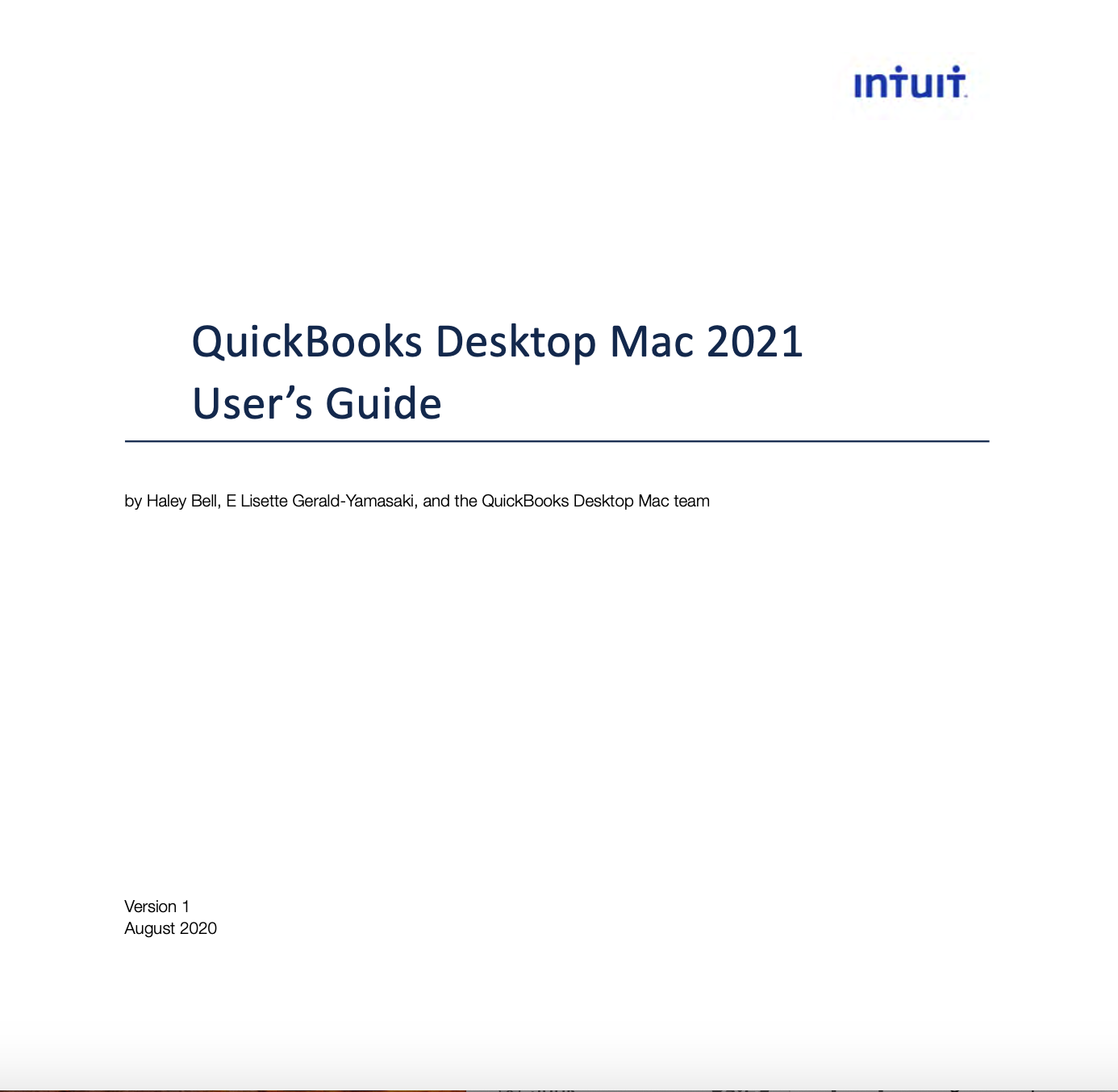 quickbooks for mac instruction book